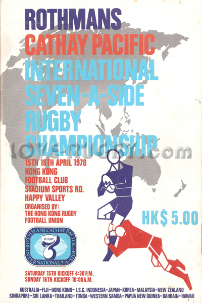 1978-Hong Kong 7s  Rugby Programmes